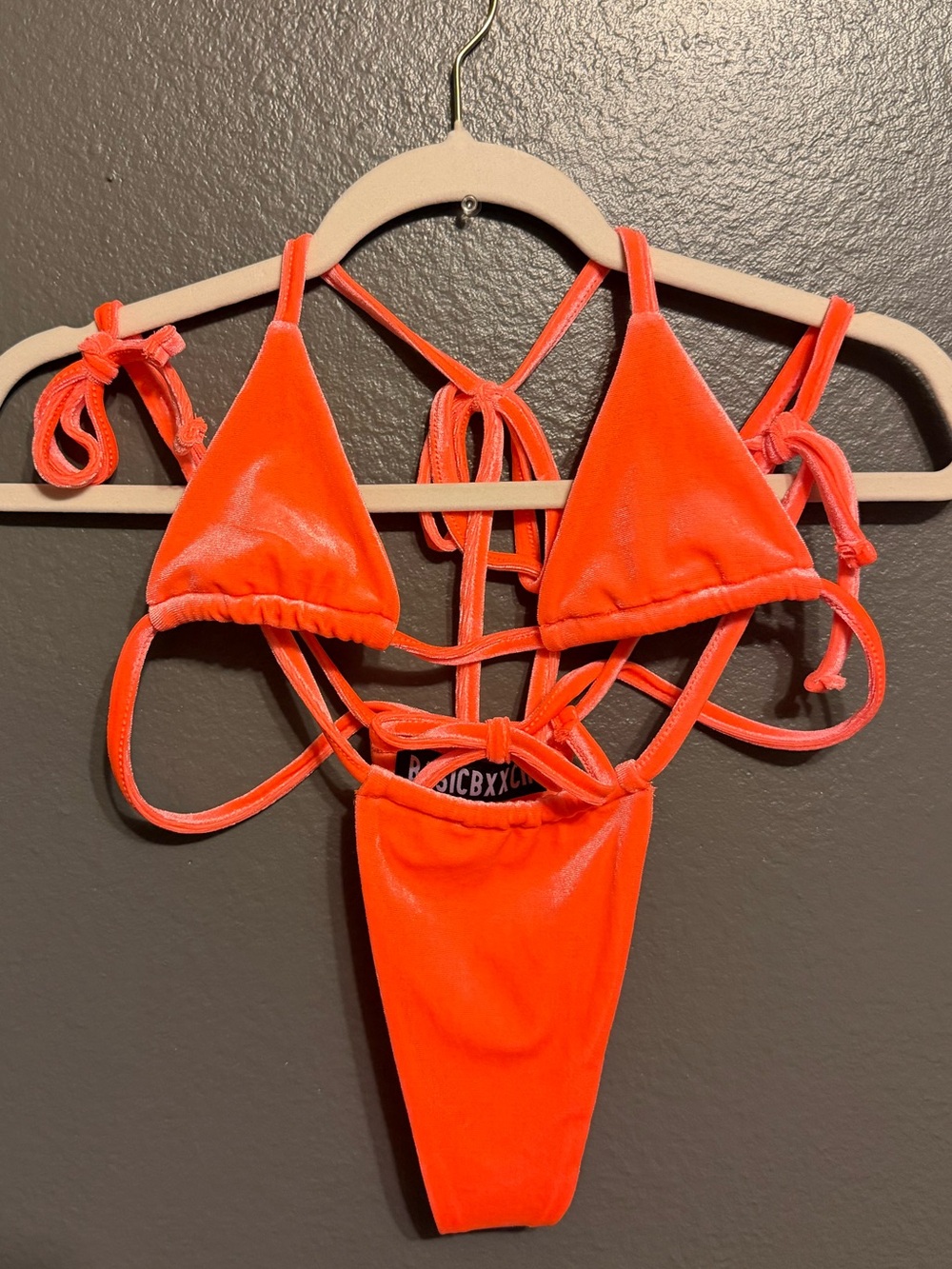 Velvet bikini suit